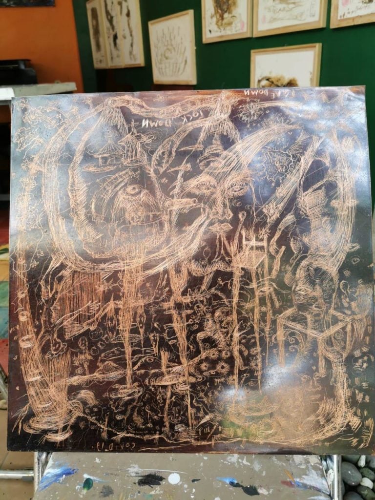 Copper plate from Tisna Sanjaya. Image courtesy the artist.