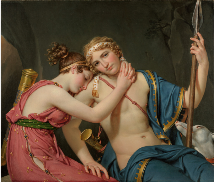 Jacques-Louis David, <em>The Farewell of Telemachus and Eucharis</em>. Courtesy of the J. Paul Getty Museum.