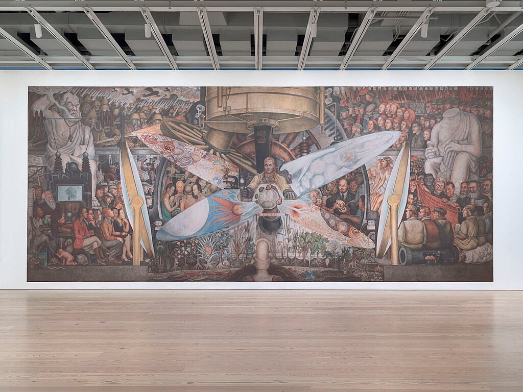 Installation view of "Vida Americana: Mexican Muralists Remake American Art, 1925-1945" at the Whitney Museum of American Art, New York. Photo: Ron Amstutz.