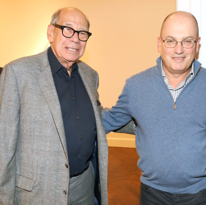 Robert Mnuchin (left) with Steve Cohen. ©Patrick McMullan. Photo: Sylvain Gaboury.