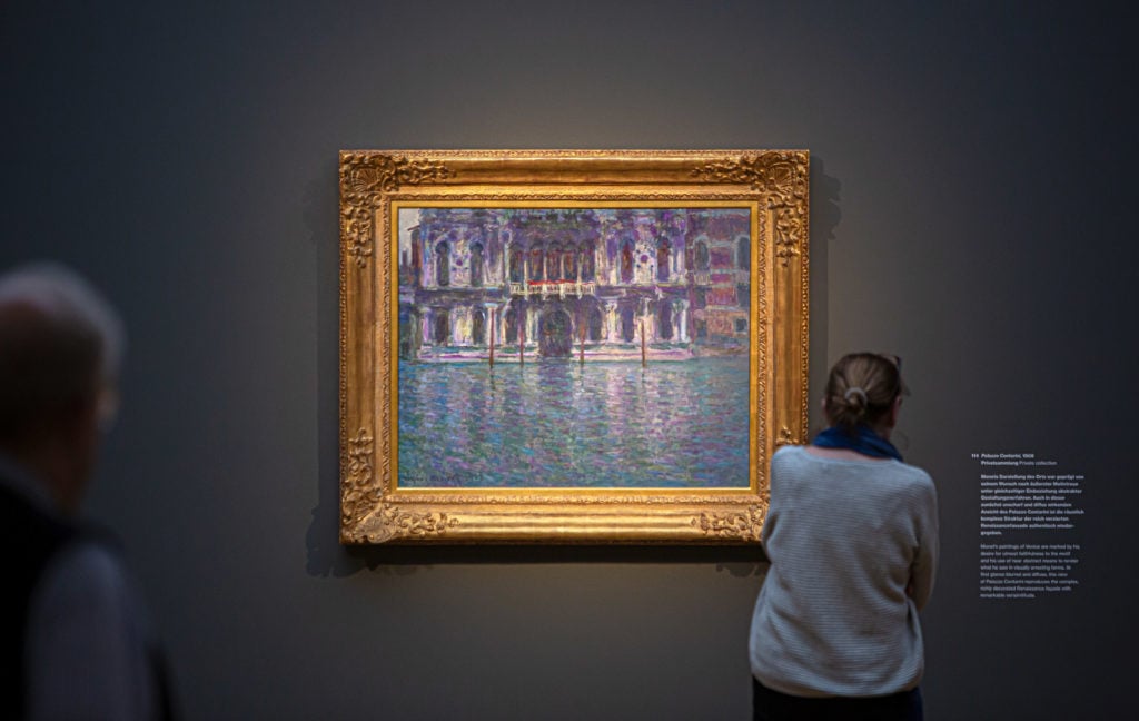 Installation view, "Monet. Places" at Museum Barberini in Potsdam. Photo: David von Becker, © Museum Barberini.