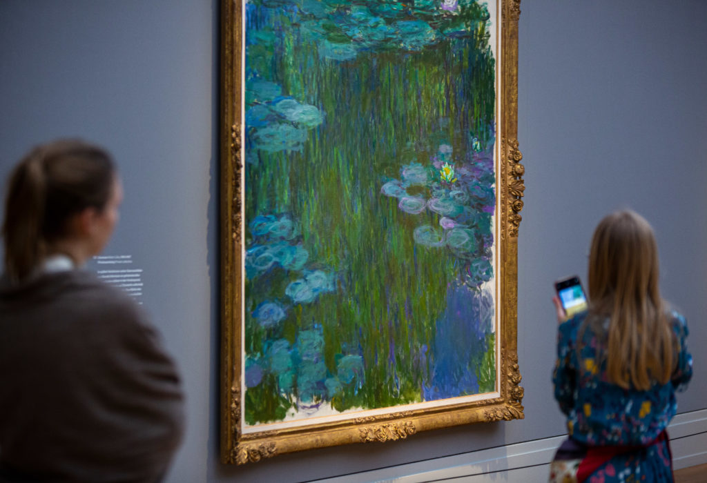 Installation view, "Monet. Places" at Museum Barberini in Potsdam. Photo: David von Becker, © Museum Barberini.