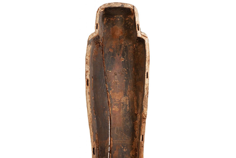 Conservators have discovered previously unknown paintings inside the Egyptian mummy Ta-Kr-Hb, from the collection of the Perth Museum and Art Gallery, Scotland. Photo courtesy of the Perth Museum and Art Gallery, Scotland. 