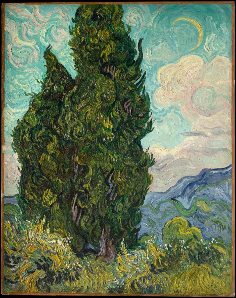 Vincent van Gogh, <i>Cypresses</i> (1889). Photo: the Metropolitan Museum of Art. 