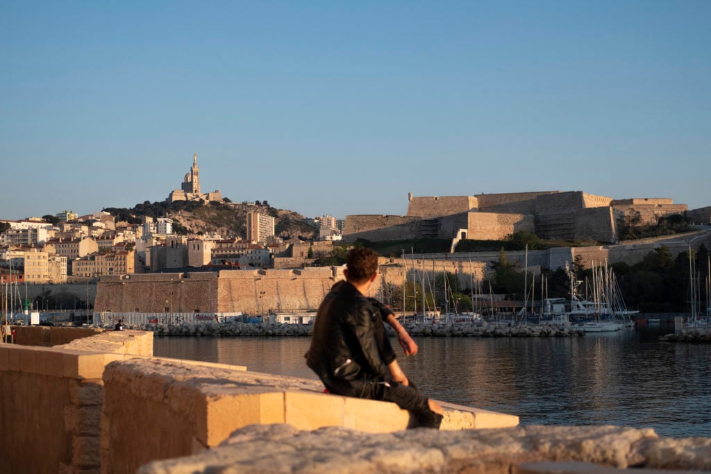 View of Notre-Dame de la Garde basilica and of Old Port of Marseille in Marseille, France. ©VOST/Manifesta.