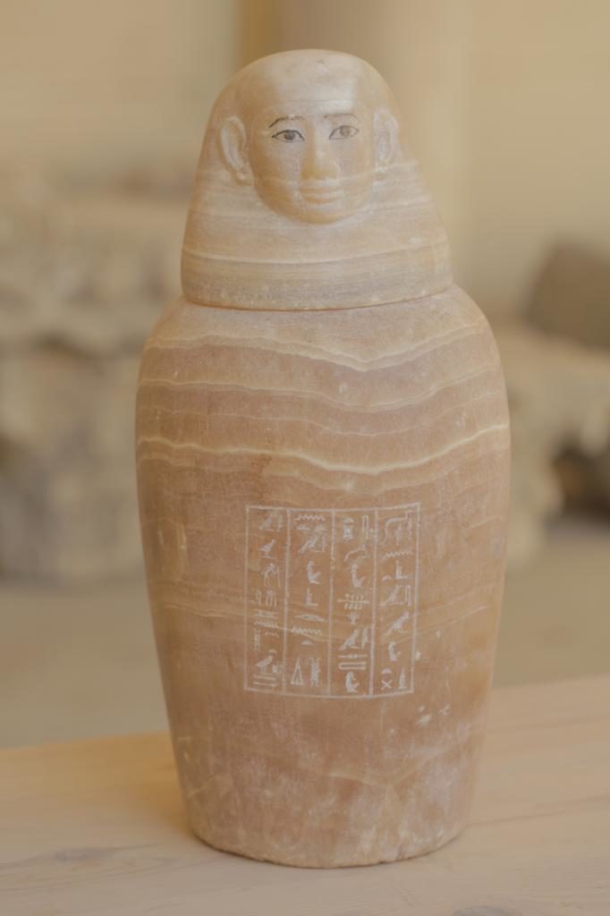 One of two extra mystery canopic jars containing an unidentified organ, buried with the coffin of a woman named Didibastet. Photo courtesy of the Egypt Ministry of Tourism and Antiquities.