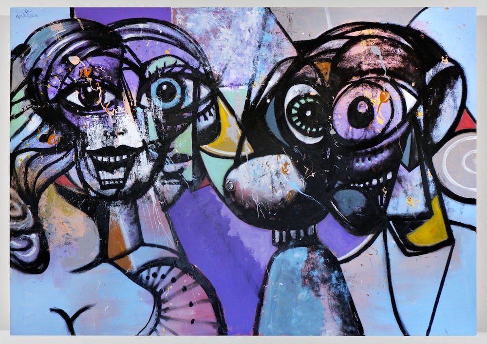 George Condo, Distanced Figures 3 (2020). Image courtesy of the artist and Hauser & WIrth.
