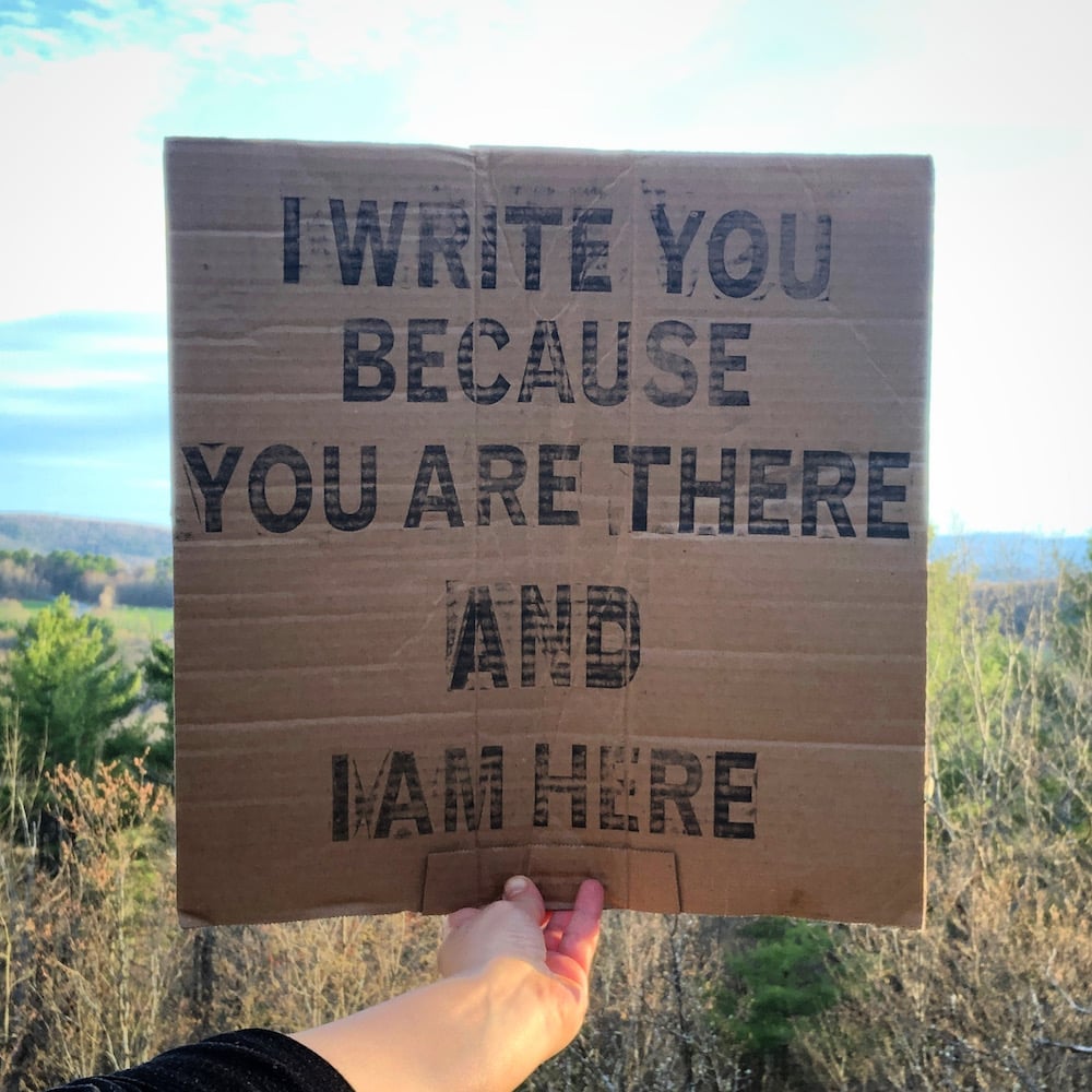 David Horvitz, I Write You Because You Are There and I Am Here (2020). Image via Margot Norton's Instagram