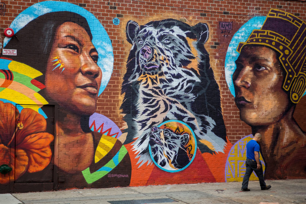 Street art by artists Gauche and Praxis in the Bushwick. Courtesy of Getty Images.