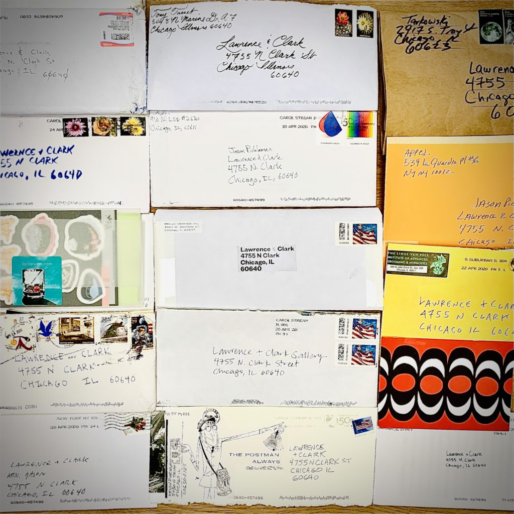 Mail art submissions. Courtesy of Jason Pickleman and Lawrence & Clark.