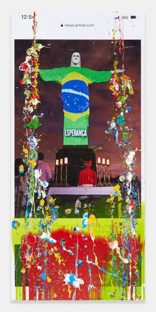 Marc Quinn, Viral Painting, Esperanca (Hope) Artnet (2020). Courtesy and copyright Marc Quinn studio.
