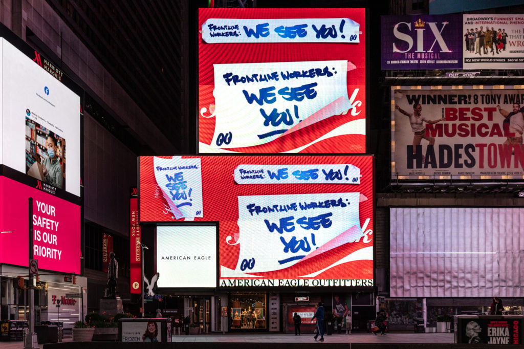 Nekisha Durrett for "Messages for the City." Photo courtesy of Times Square Arts.