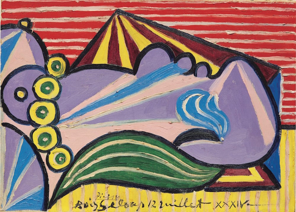 Pablo Picasso, Head of a Sleeping Woman (1934). Image courtesy of Sotheby's.