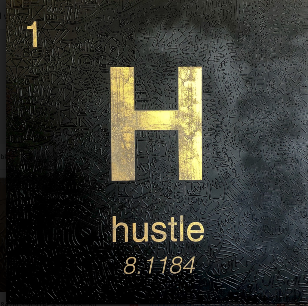 Cayla Birk, Hustle for "Periodic Table of Relevance" series. Courtesy of the artist.