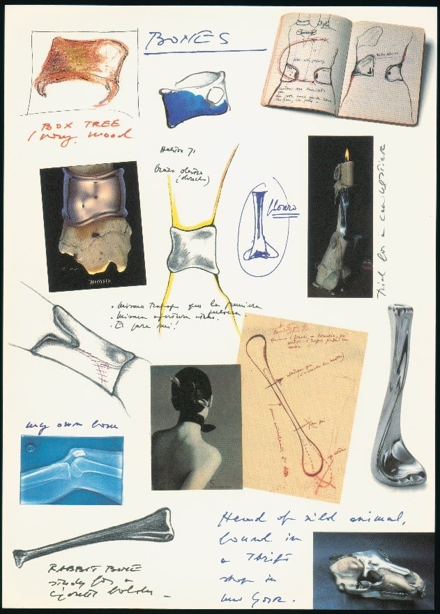 Elsa Peretti's Bone Cuff sketches. Photo courtesy Tiffany & Co.