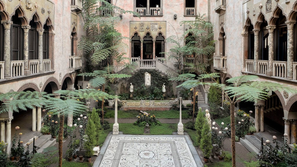 The courtyard at the Isabella Stewart Gardner Museum, Boston. Photo by Sean Dungan, courtesy of the Isabella Stewart Gardner Museum, Boston.