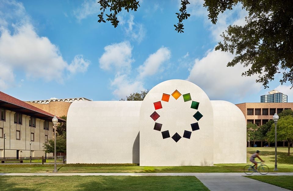 Image of Ellsworth Kelly's Austin at the Blanton Museum in Austin, which has so far avoided layoffs. Image courtesy Blanton Museum of Art. 