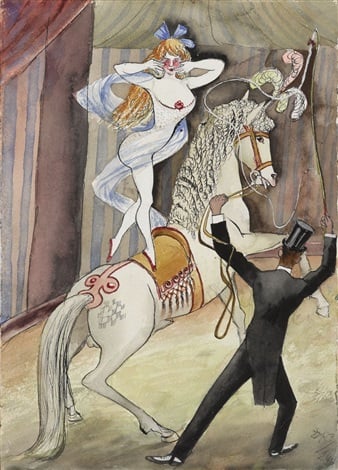 Otto Dix, Circus Scene (Riding Scene) (1923). Courtesy of Galerie Thomas.