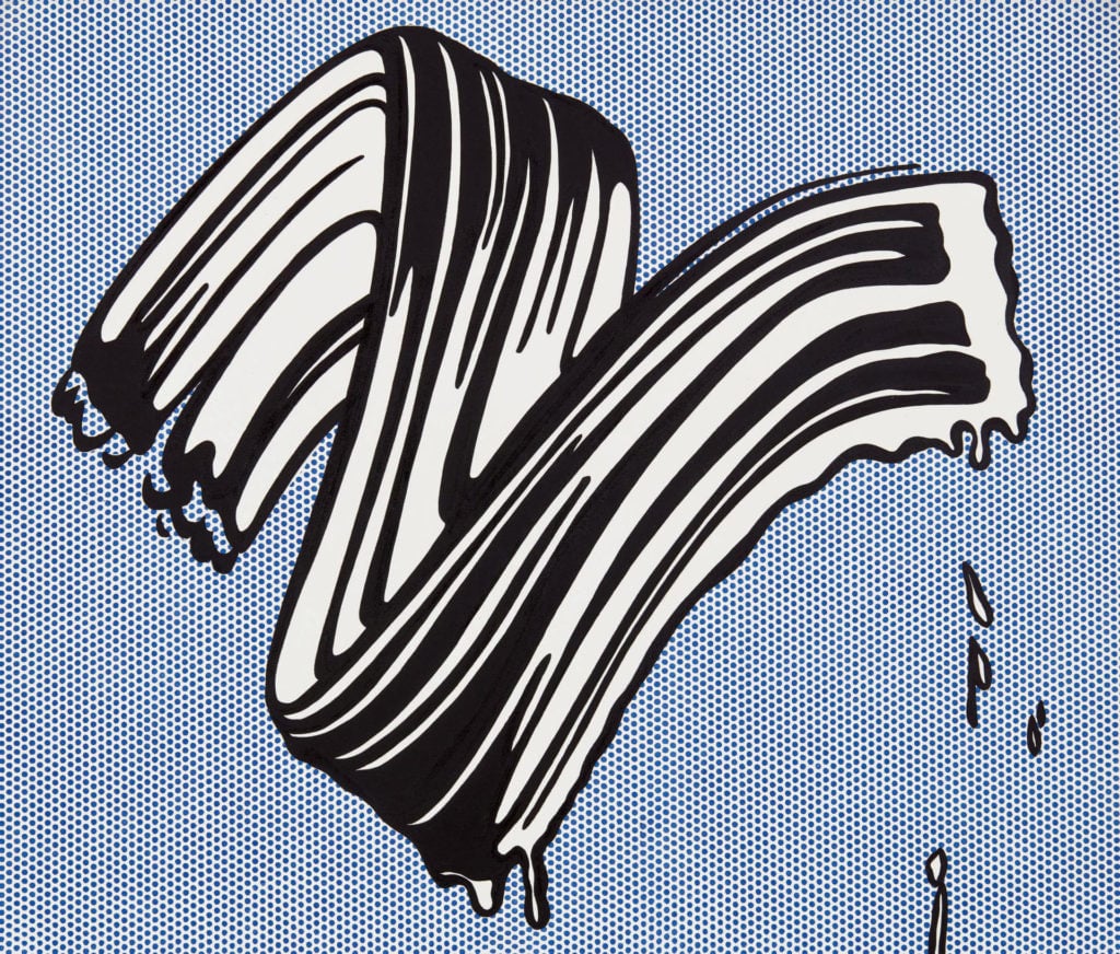 Roy Lichtenstein's White Brushstroke I (1965). Photo: Sotheby's.