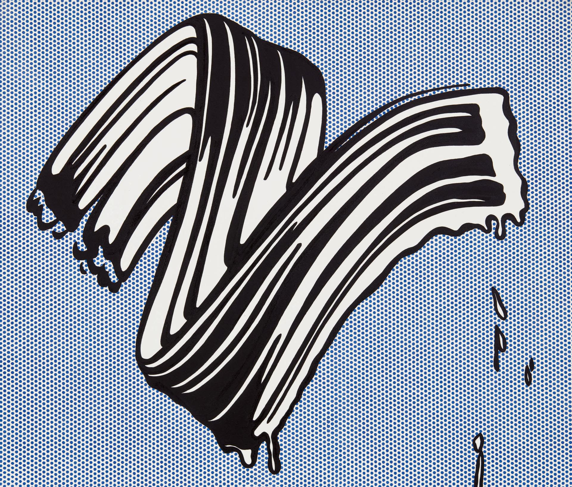 Roy Lichtenstein's White Brushstroke I (1965). Photo: Sotheby's.