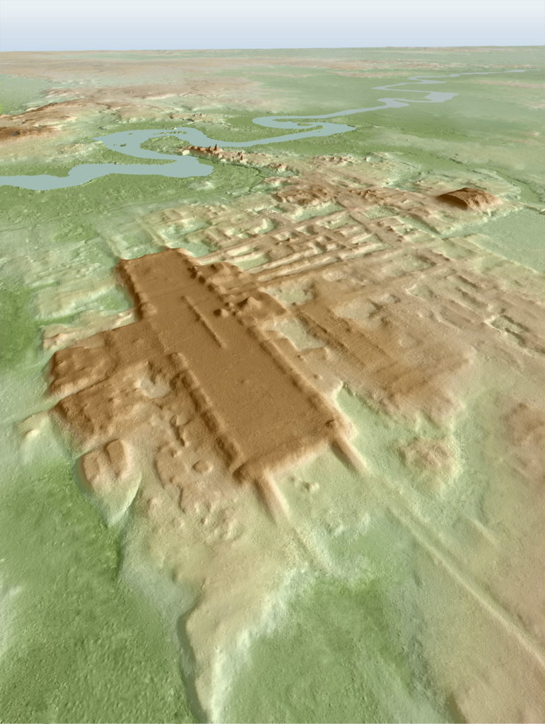 3D image of the site of Aguada. Courtesy of Takeshi Inomata.