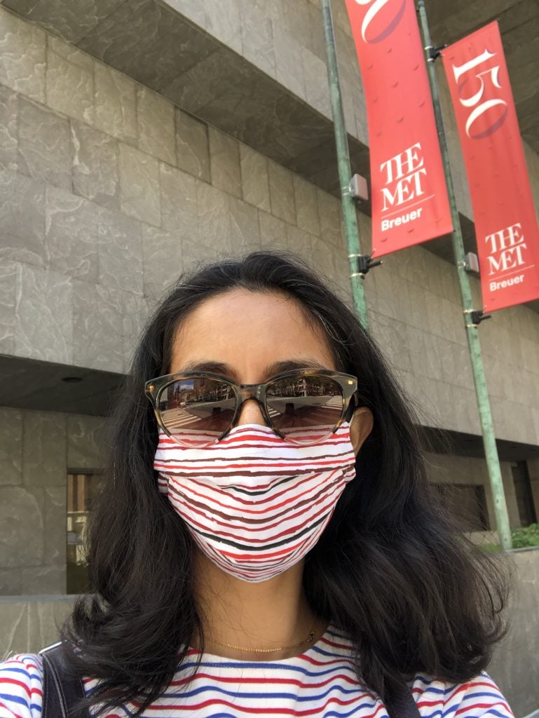 Brinda Kumar in front of The Met. Courtesy Brinda Kumar.