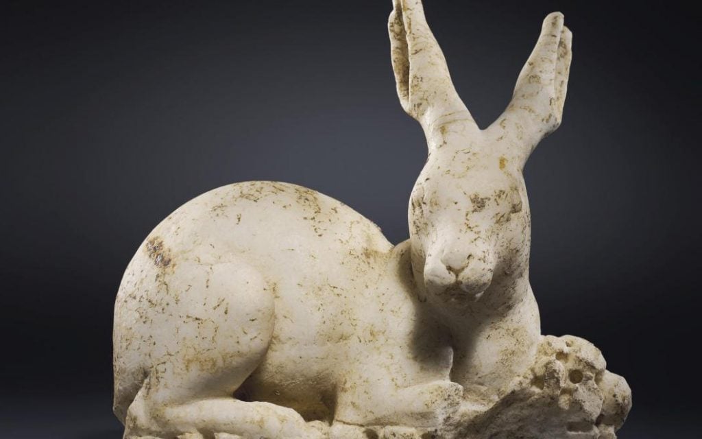 The Roman marble hare sculpture pulled from auction at Christie's. Photo courtesy of Christie's.