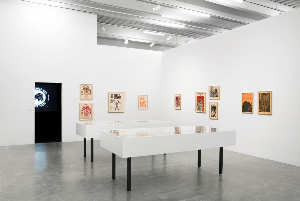 Installation view of "Emory Douglas: Black Panther" at the New Museum. 