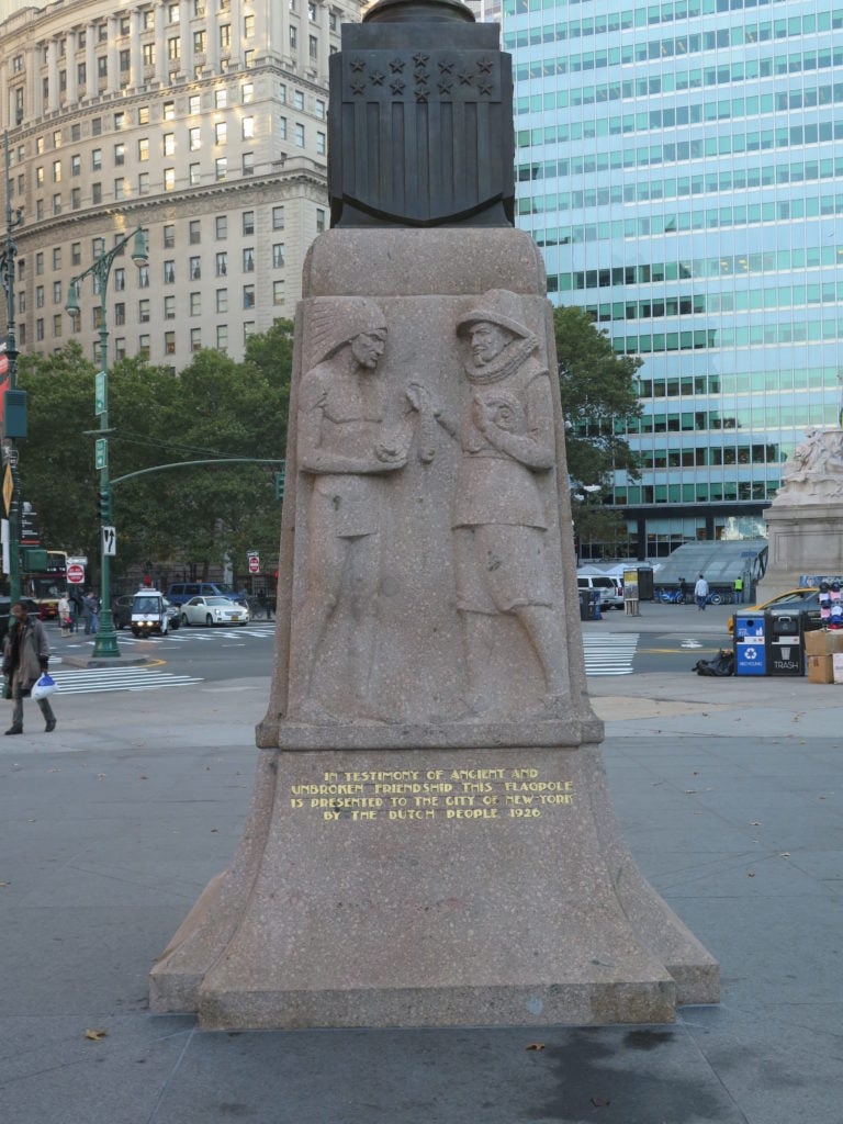 The Netherland Monument Details in Battery Park. Image courtesy New York Park Service.