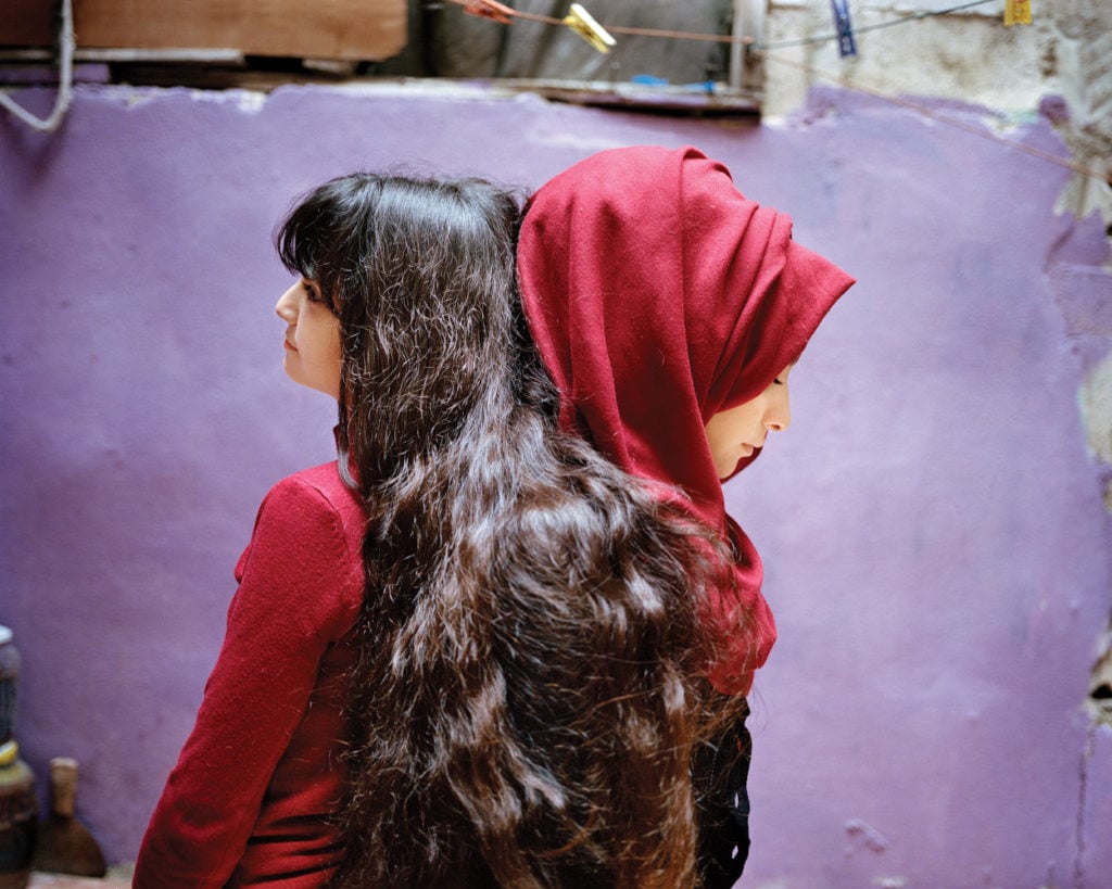 Rania Matar, Sara and Samira, Bourj El Barajneh Refugee Camp, Beirut Lebanon (2018).Courtesy of Richard Levy Gallery and the artist