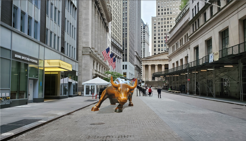 The Department of Transportation presented this rendering of a relocated Charging Bull. Image courtesy of the Department of Transportation.