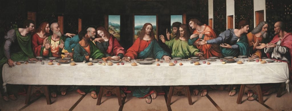 Copy of Leonardo’s The Last Supper, Giampietrino and Giovanni Antonio Boltfraffio (ca. 1515-1520). © Royal Academy of Arts, London. Photo: Prudence Cuming Associates Limited.