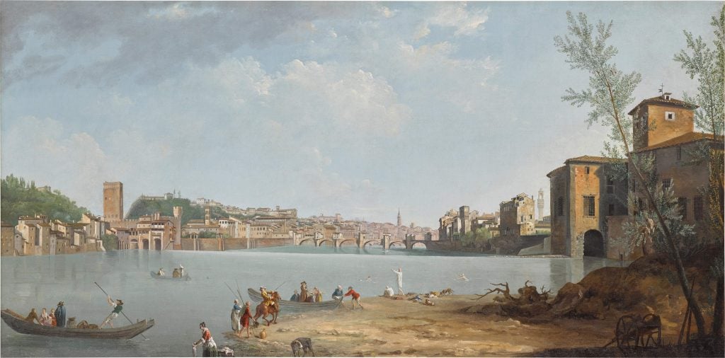 Thomas Patch, View of the River Arno with the Ponte alle Grazie. Courtesy of Sotheby's.