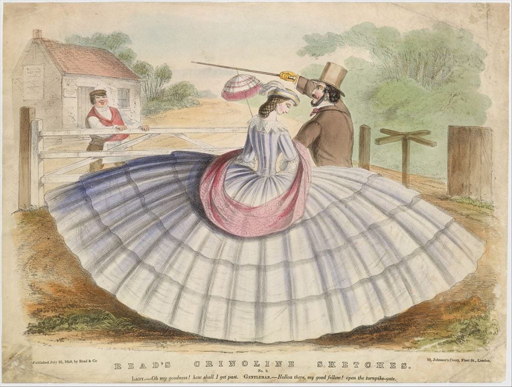 Read's Crinoline Sketches, No. 9 (July 22, 1859) British, anonymous. Courtesy of the Metropolitan Museum of Art.