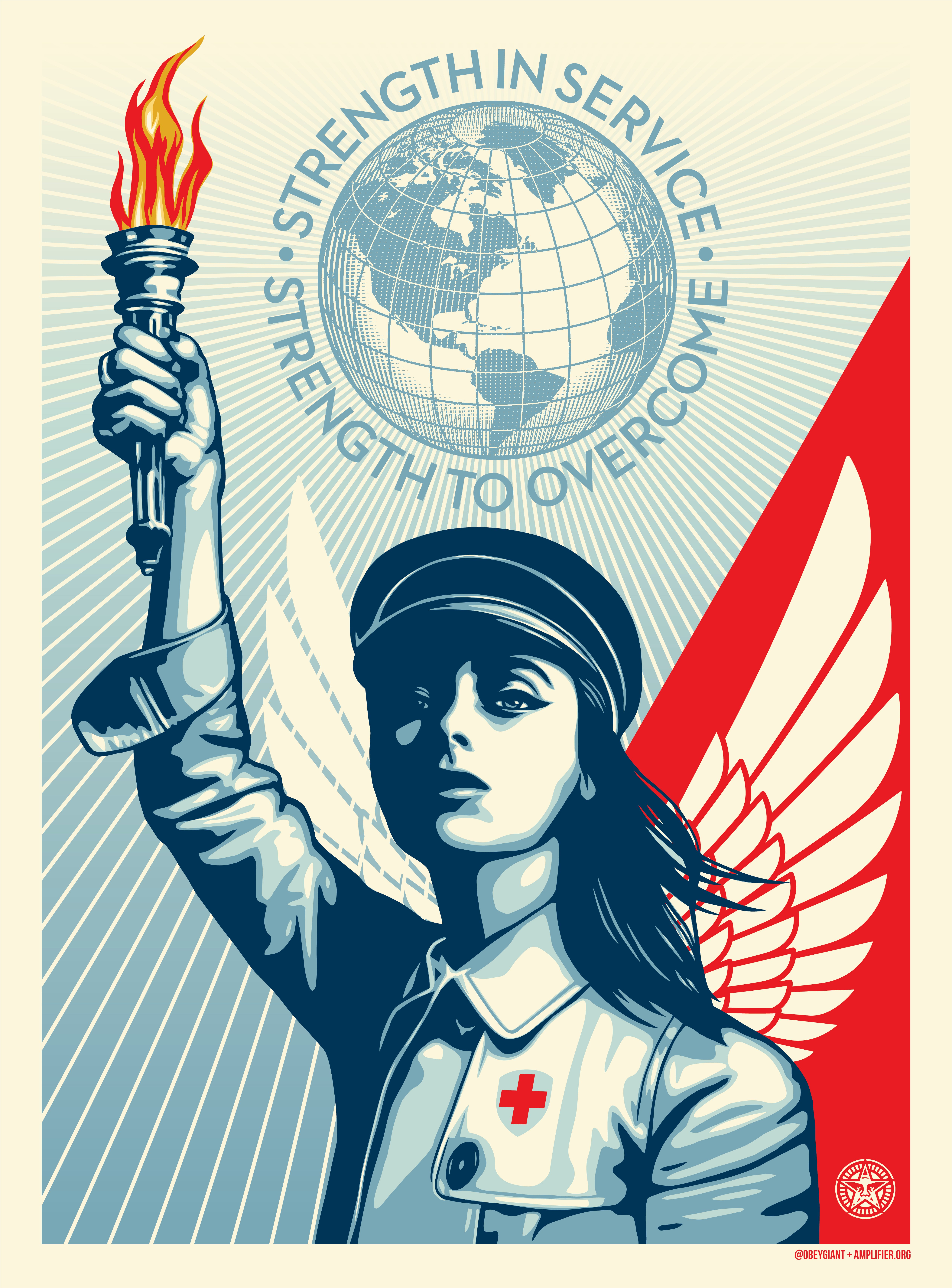 SHEPARD FAIREY Obey Giant Sticker 4 X 5 in CORPORATE VIOLENCE from poster print 