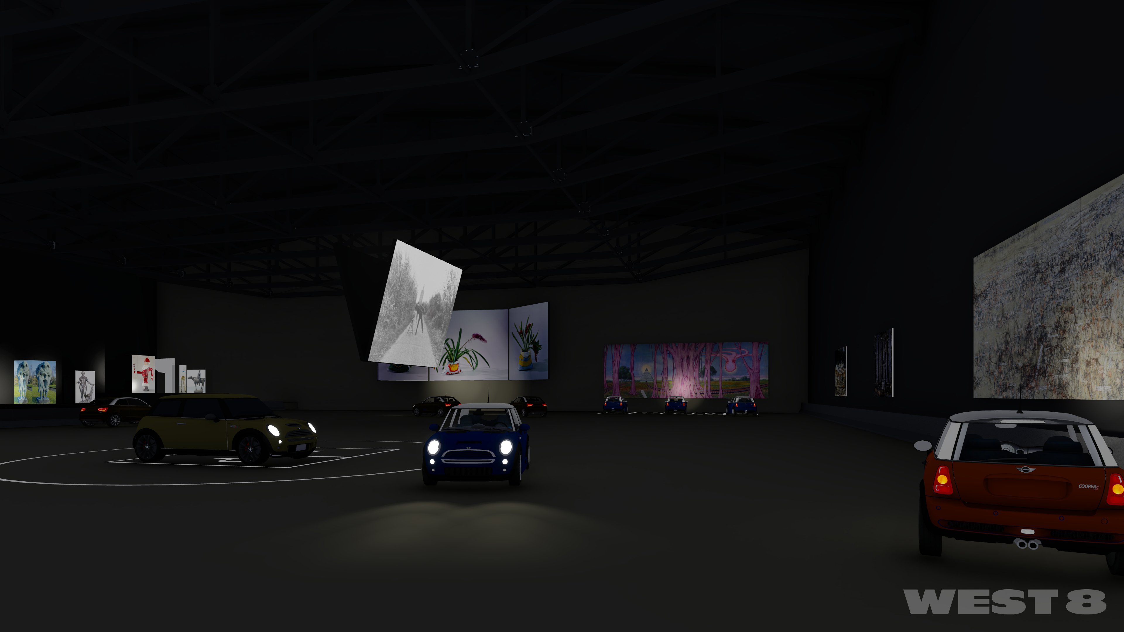 A mock-up of "Boijmans Ahoy Drive-Thru Museum." Courtesy of the Museum Boijmans Van Beuningen and Rotterdam Ahoy.