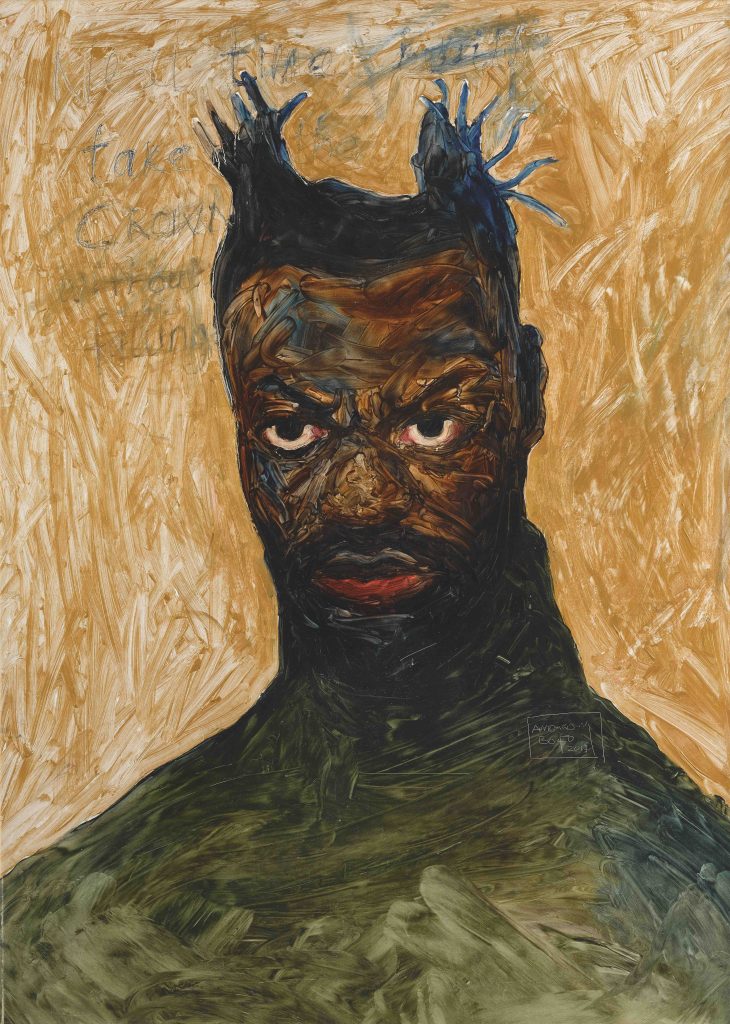 Amoako Boafo, Self Portrait (2017). Courtesy Sotheby's.