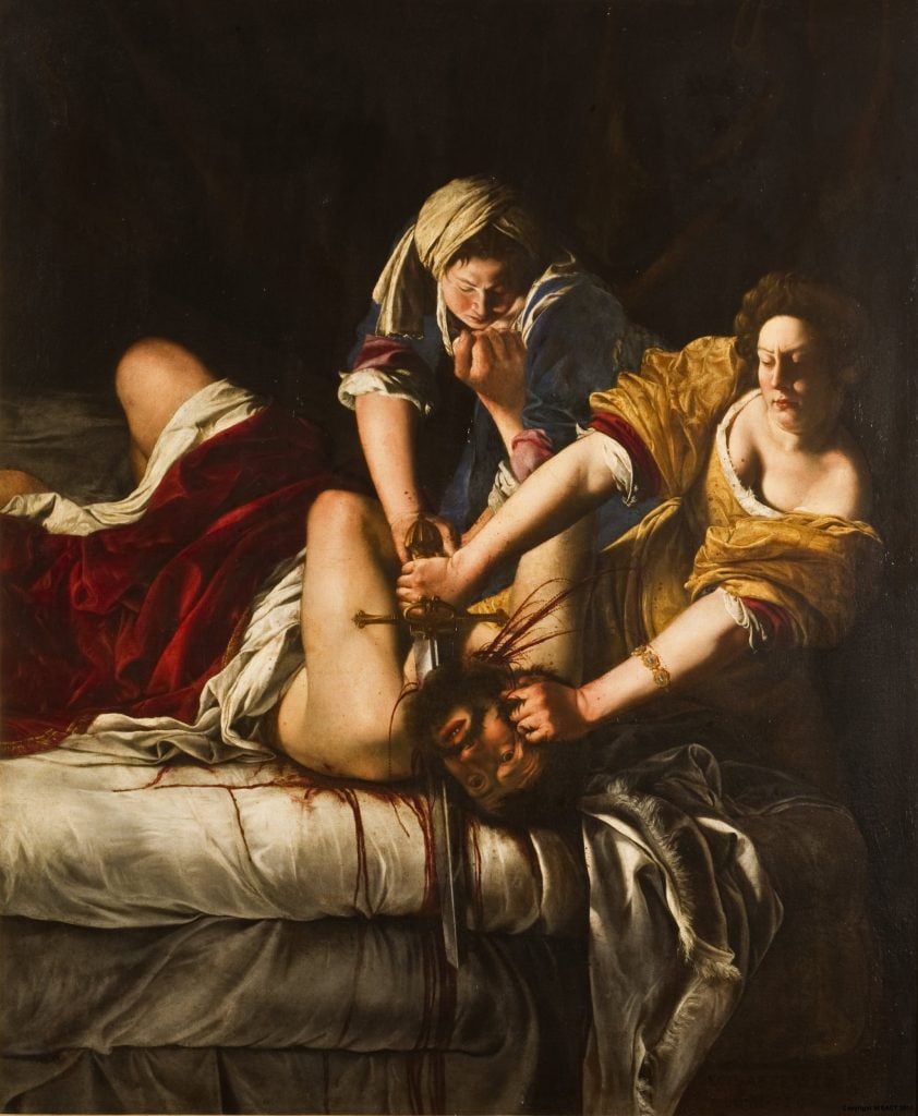 Artemisia Gentileschi, Judith Beheading Holofernes (1620–1621). Collection of the Uffizi Galleries