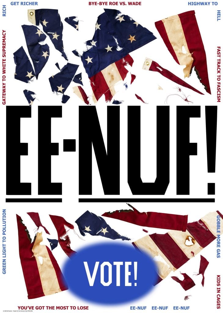 Ed Ruscha, <i>EE-NUF!</i> (2020). © Ed Ruscha, courtesy of Gagosian.