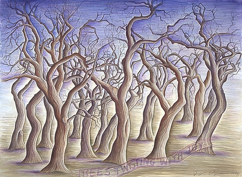 Judy Chicago, <i>Trees Twisting with Joy</i> (1996). Courtesy of the artist and Jessica Silverman Gallery.