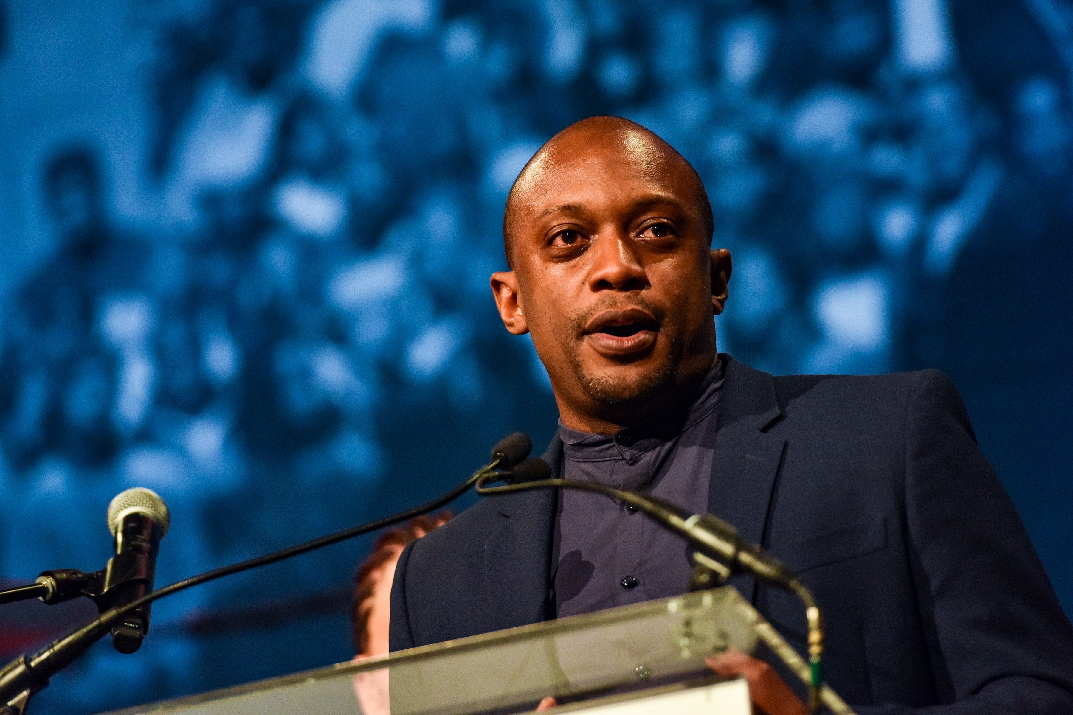 Hank Willis Thomas in New York City. (Photo by Sean Zanni/Patrick McMullan via Getty Images)