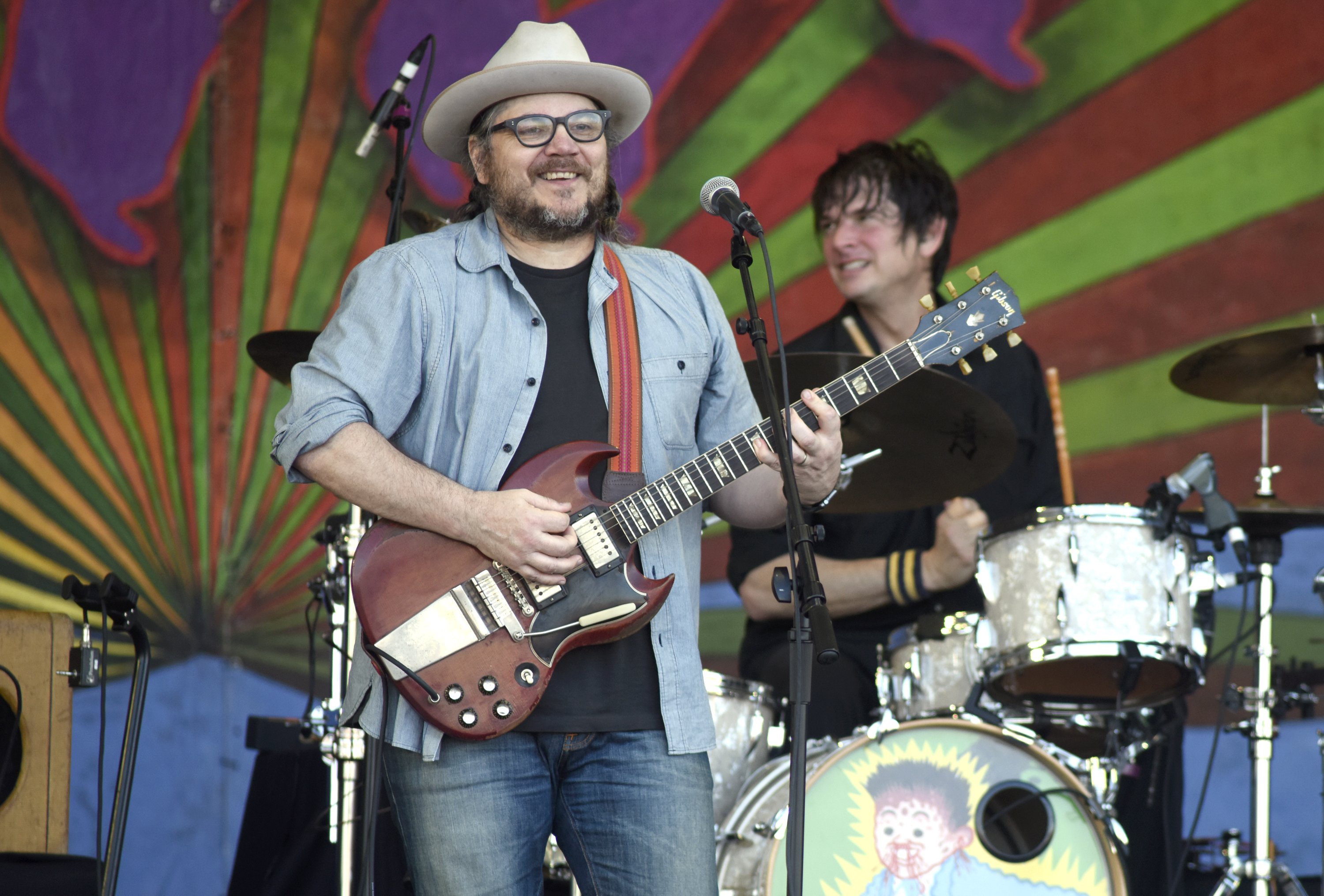 Jeff Tweedy of Wilco performs during the 2017 New Orleans Jazz & Heritage Festival. (Photo by Tim Mosenfelder/WireImage)