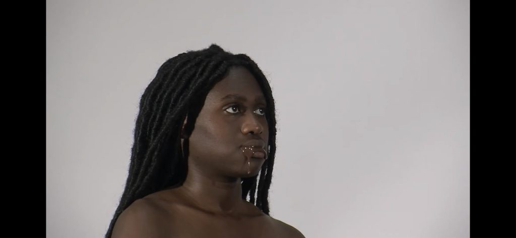 Melody Addo, Chocolate Pudding (still frame) (2020). Image ©Melody Addo. Courtesy of the artist and Hauser & Wirth.