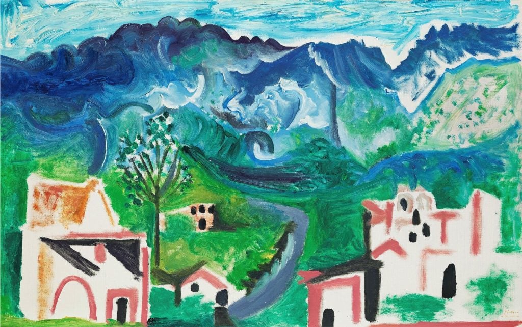 Pablo Picasso, Paysage méditerranéen or anthropomorphe. Courtesy of Bailly Gallery Paris.