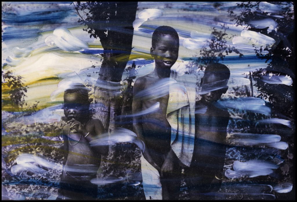  Ming Smith, <I>Trio in Gambela, Ethiopia</i> (1973/2003). Ming Smith, <i>Self Portrait (Total)</i> (1986). Image courtesy the artist and Pippy Houldsworth Gallery. 