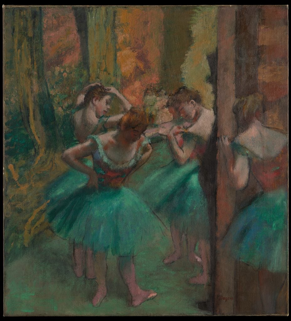 Edgar Degas, <em>Dancers, Pink and Green</em> (circa 1890). Courtesy of the Metropolitan Museum of Art, H.O. Havemeyer Collection, bequest of Mrs H.O. Havemeyer, 1929.