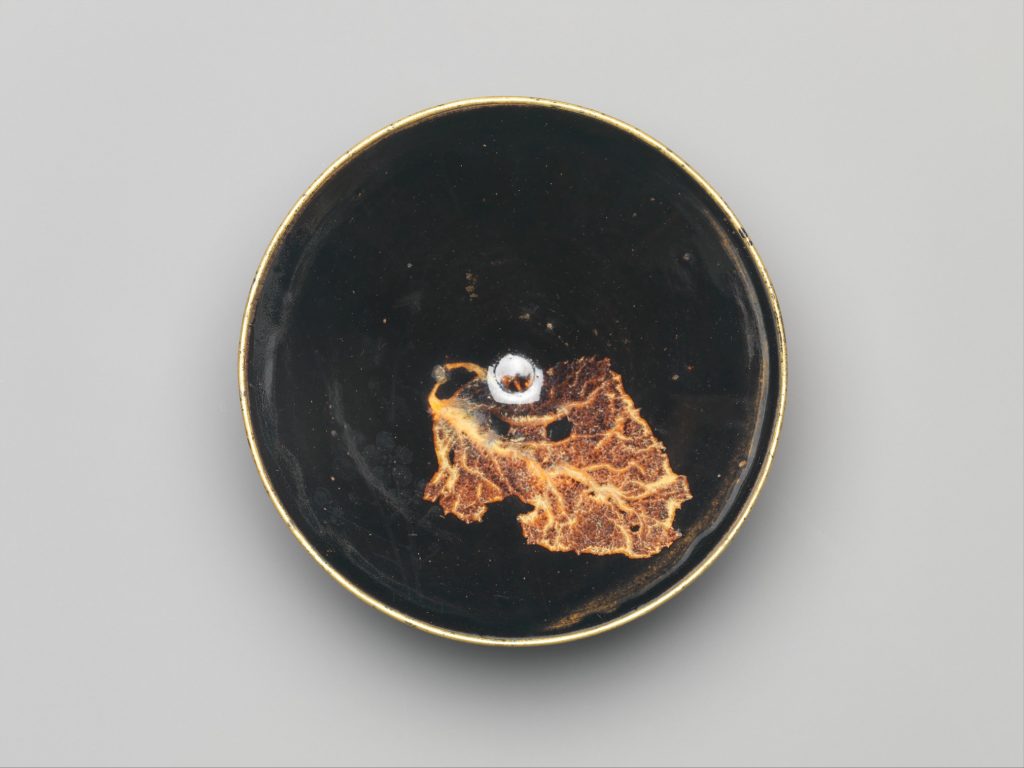 Tea Bowl with Leaf Decoration (12th–13th century), China. Photo courtesy of the Metropolitan Museum of Art, H.O. Havemeyer Collection, Bequest of Mrs. H.O. Havemeyer, 1929.