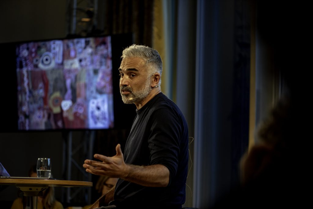 Adrian Lahoud at the Verbier Art Summit, 2020. ©Alpimages.