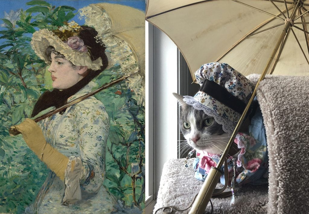 Édouard Manet, <i>Jeanne (Spring)</i> (1881). Re-creation: Jeannette Hulick.