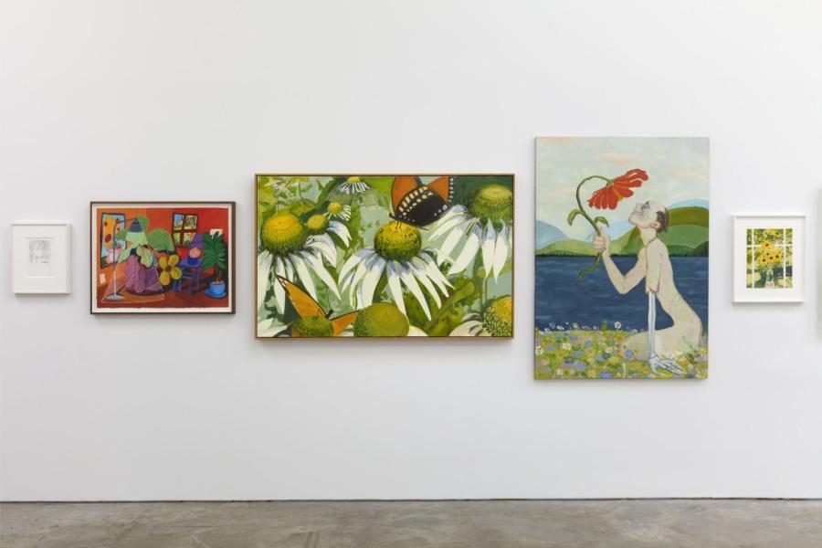 Installation view, "(Nothing but) Flowers" at Karma. 